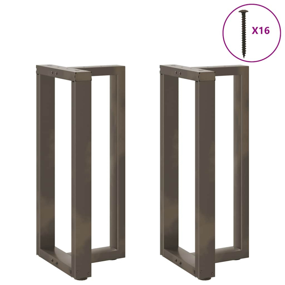 Produktbild för Barbordsben T-formade 2 st svarta 50x35x(90-91) cm stål
