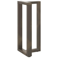 Produktbild för Barbordsben T-formade 2 st svarta 50x35x(90-91) cm stål
