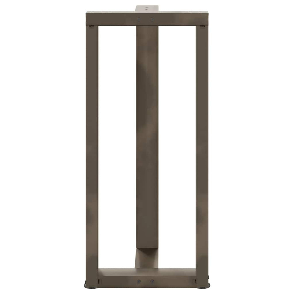 Produktbild för Barbordsben T-formade 2 st svarta 50x35x(90-91) cm stål