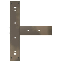 Produktbild för Barbordsben T-formade 2 st svarta 50x35x(90-91) cm stål