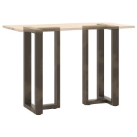 Produktbild för Barbordsben T-formade 2 st svarta 50x35x(90-91) cm stål