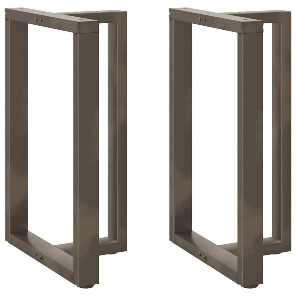 Produktbild för Barbordsben T-formade 2 st svarta 60x35x(90-91) cm stål