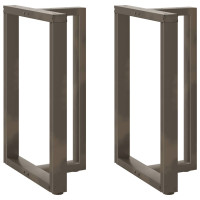 Produktbild för Barbordsben T-formade 2 st svarta 60x35x(90-91) cm stål