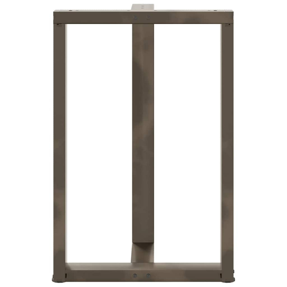 Produktbild för Barbordsben T-formade 2 st svarta 60x35x(90-91) cm stål