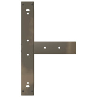 Produktbild för Barbordsben T-formade 2 st svarta 60x35x(90-91) cm stål