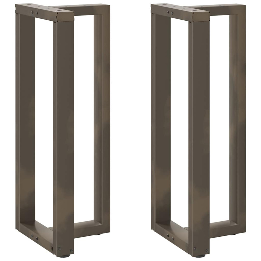 Produktbild för Barbordsben T-formade 2 st svarta 40x35x(100-101) cm stål