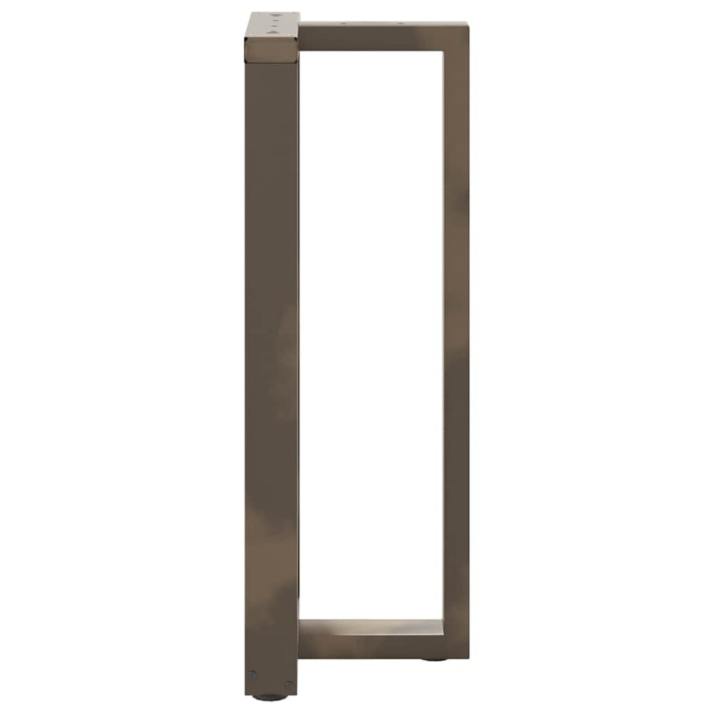 Produktbild för Barbordsben T-formade 2 st svarta 40x35x(100-101) cm stål
