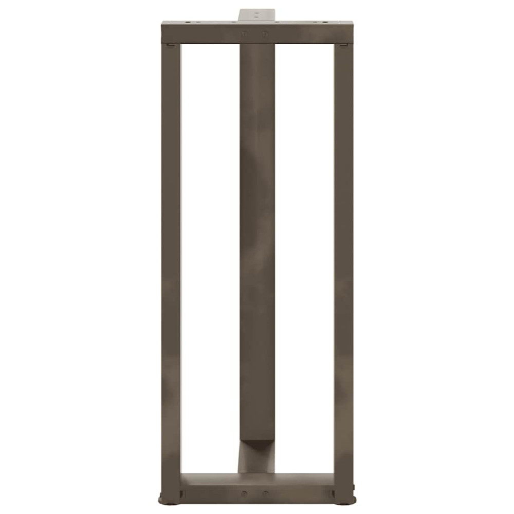Produktbild för Barbordsben T-formade 2 st svarta 40x35x(100-101) cm stål