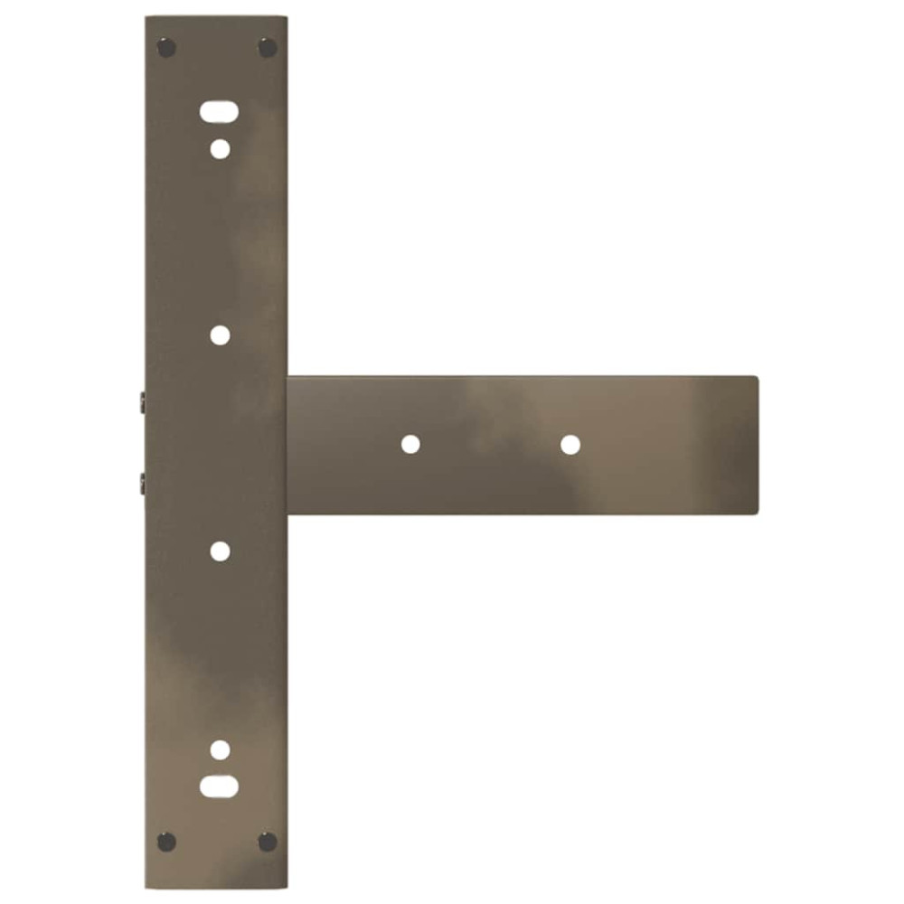 Produktbild för Barbordsben T-formade 2 st svarta 40x35x(100-101) cm stål