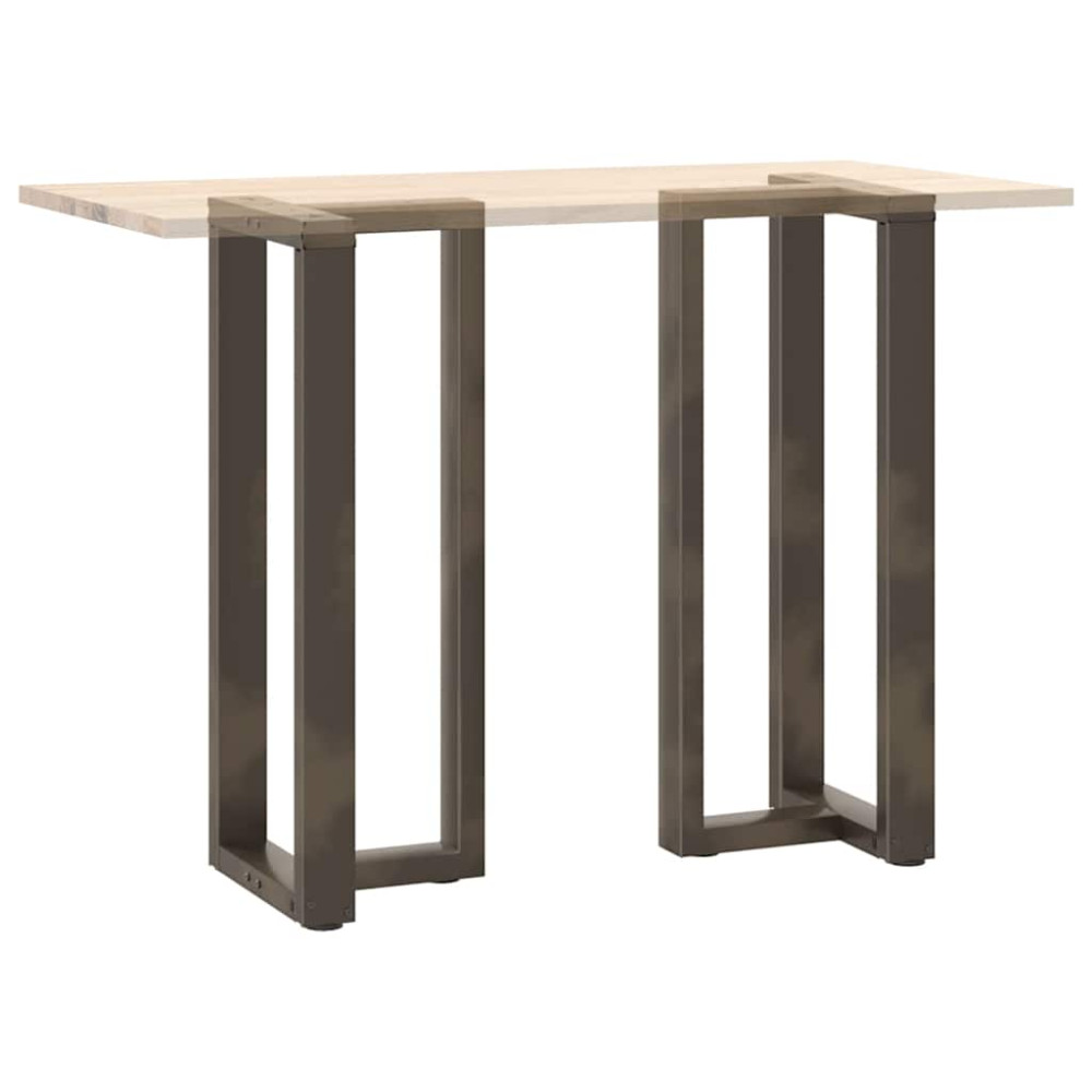 Produktbild för Barbordsben T-formade 2 st svarta 40x35x(100-101) cm stål