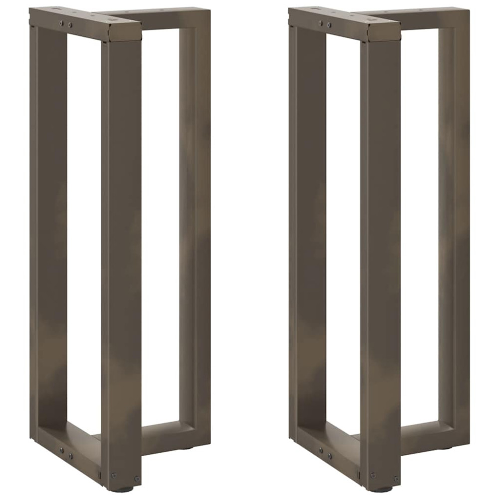 Produktbild för Barbordsben T-formade 2 st svarta 50x35x(100-101) cm stål