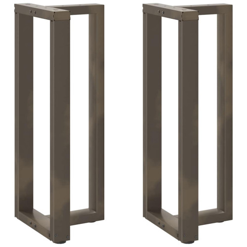 vidaXL Barbordsben T-formade 2 st svarta 50x35x(100-101) cm stål