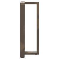Produktbild för Barbordsben T-formade 2 st svarta 50x35x(100-101) cm stål