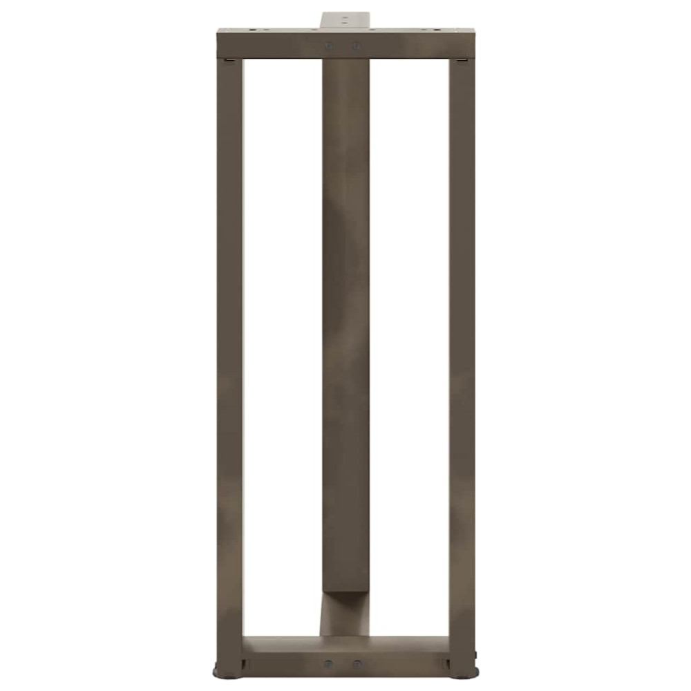 Produktbild för Barbordsben T-formade 2 st svarta 50x35x(100-101) cm stål