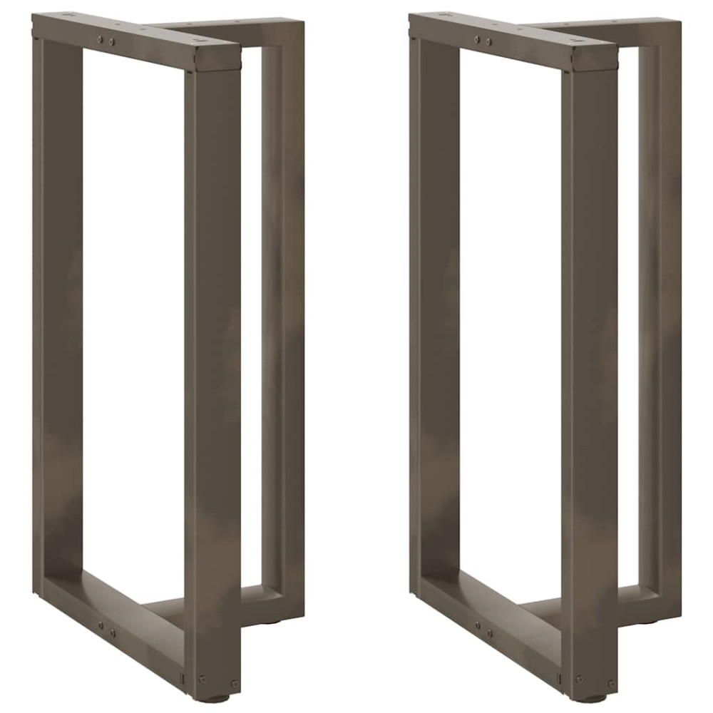Produktbild för Barbordsben T-formade 2 st svarta 60x35x(100-101) cm stål