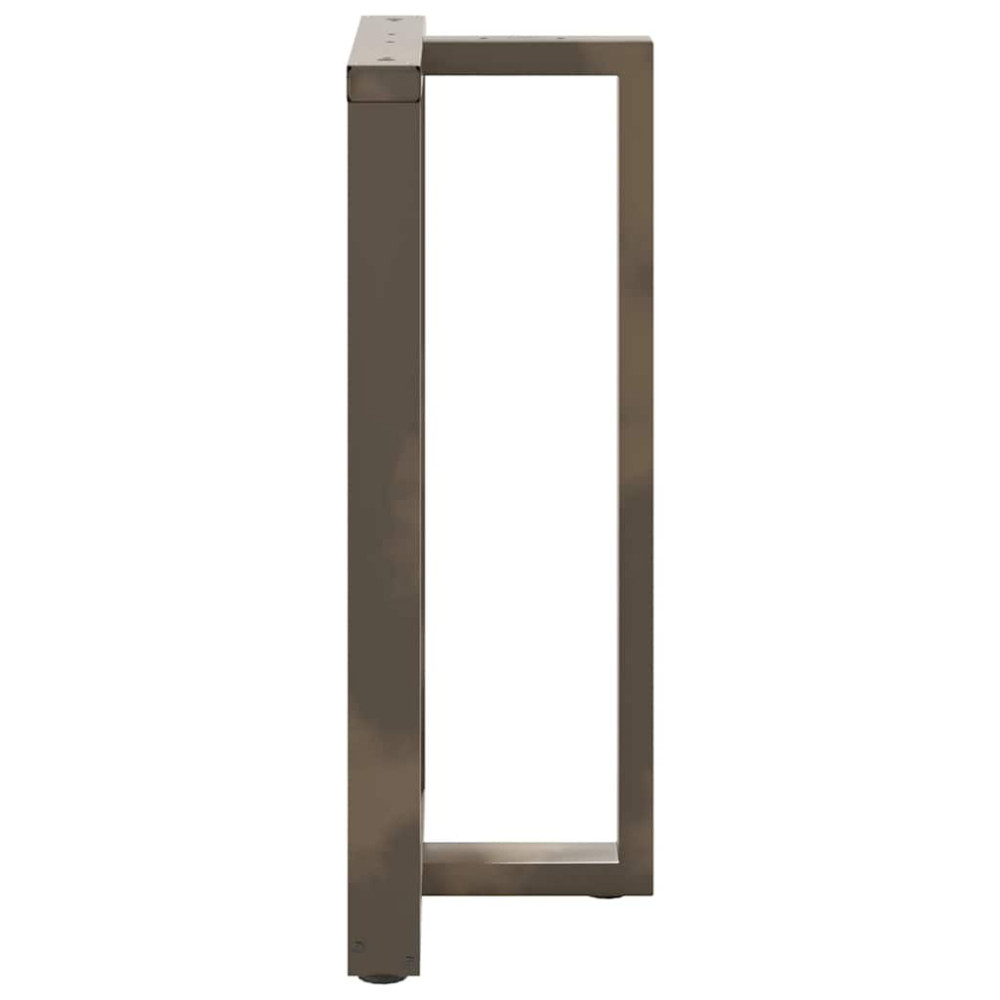 Produktbild för Barbordsben T-formade 2 st svarta 60x35x(100-101) cm stål