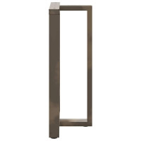 Produktbild för Barbordsben T-formade 2 st svarta 60x35x(100-101) cm stål
