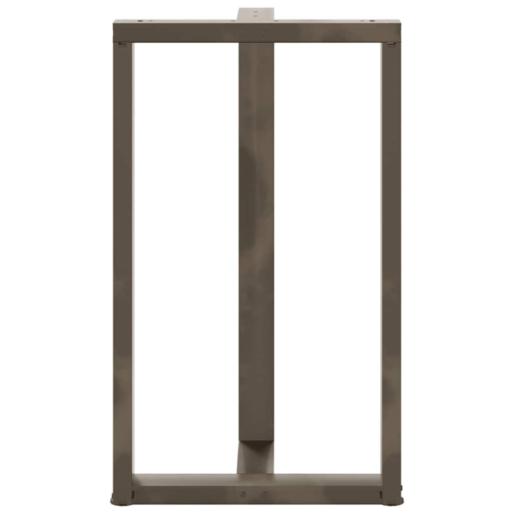 Produktbild för Barbordsben T-formade 2 st svarta 60x35x(100-101) cm stål