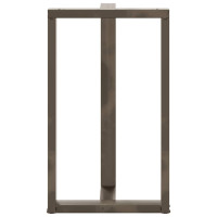 Produktbild för Barbordsben T-formade 2 st svarta 60x35x(100-101) cm stål
