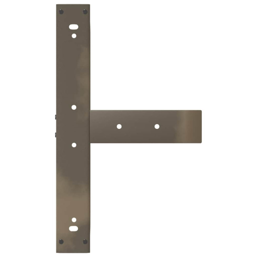 Produktbild för Barbordsben T-formade 2 st svarta 60x35x(100-101) cm stål