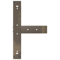 Produktbild för Barbordsben T-formade 2 st svarta 60x35x(100-101) cm stål