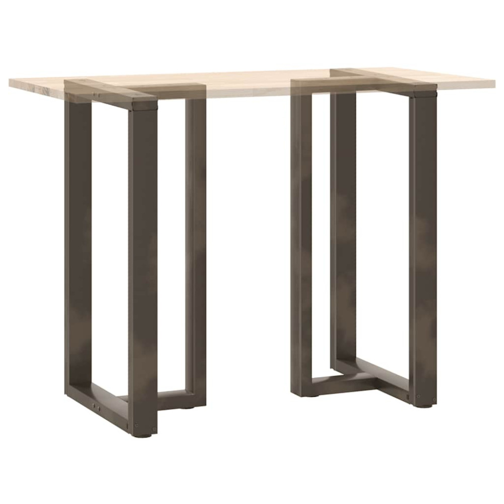 Produktbild för Barbordsben T-formade 2 st svarta 60x35x(100-101) cm stål