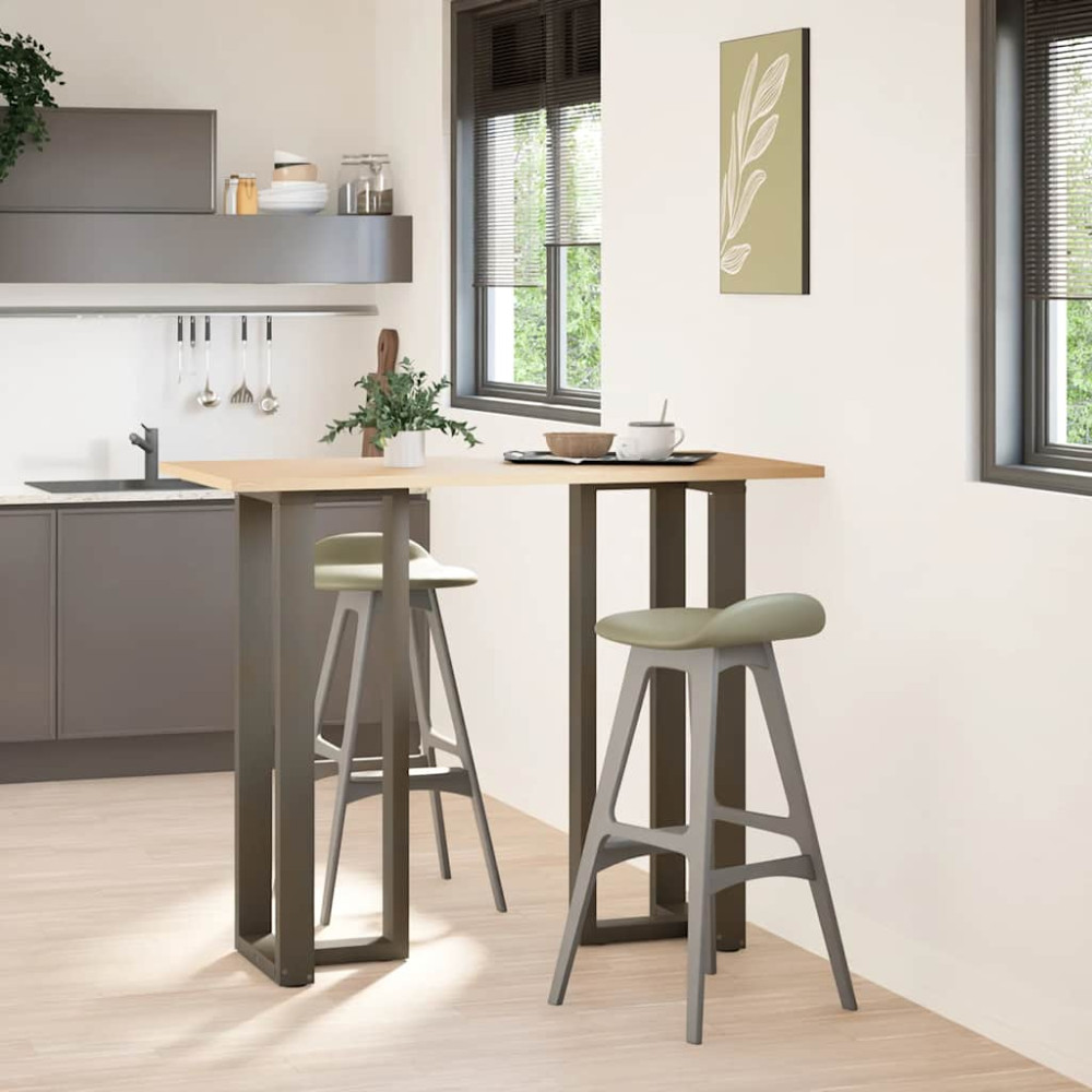 Produktbild för Barbordsben T-formade 2 st svarta 40x35x(110-111) cm stål
