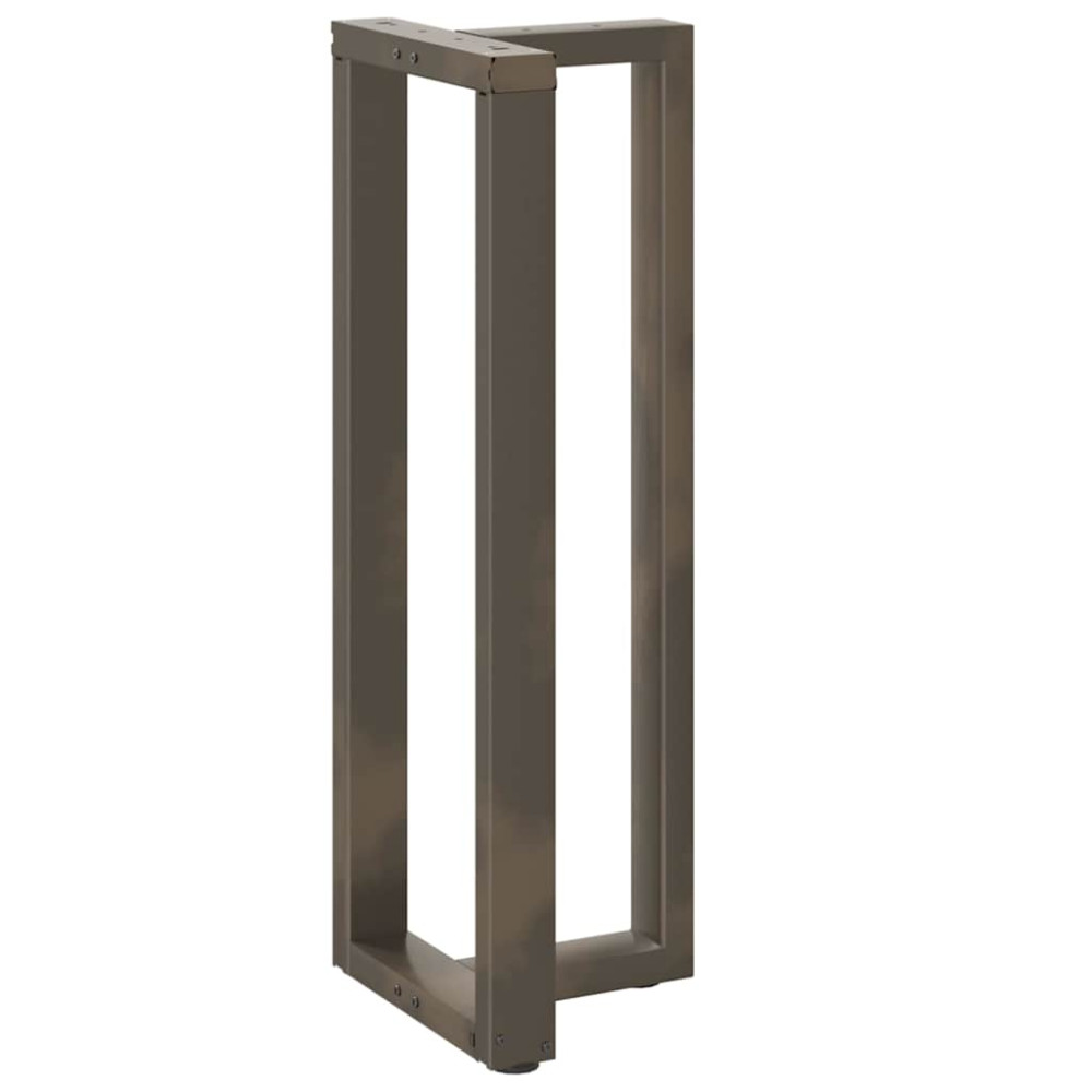 Produktbild för Barbordsben T-formade 2 st svarta 40x35x(110-111) cm stål