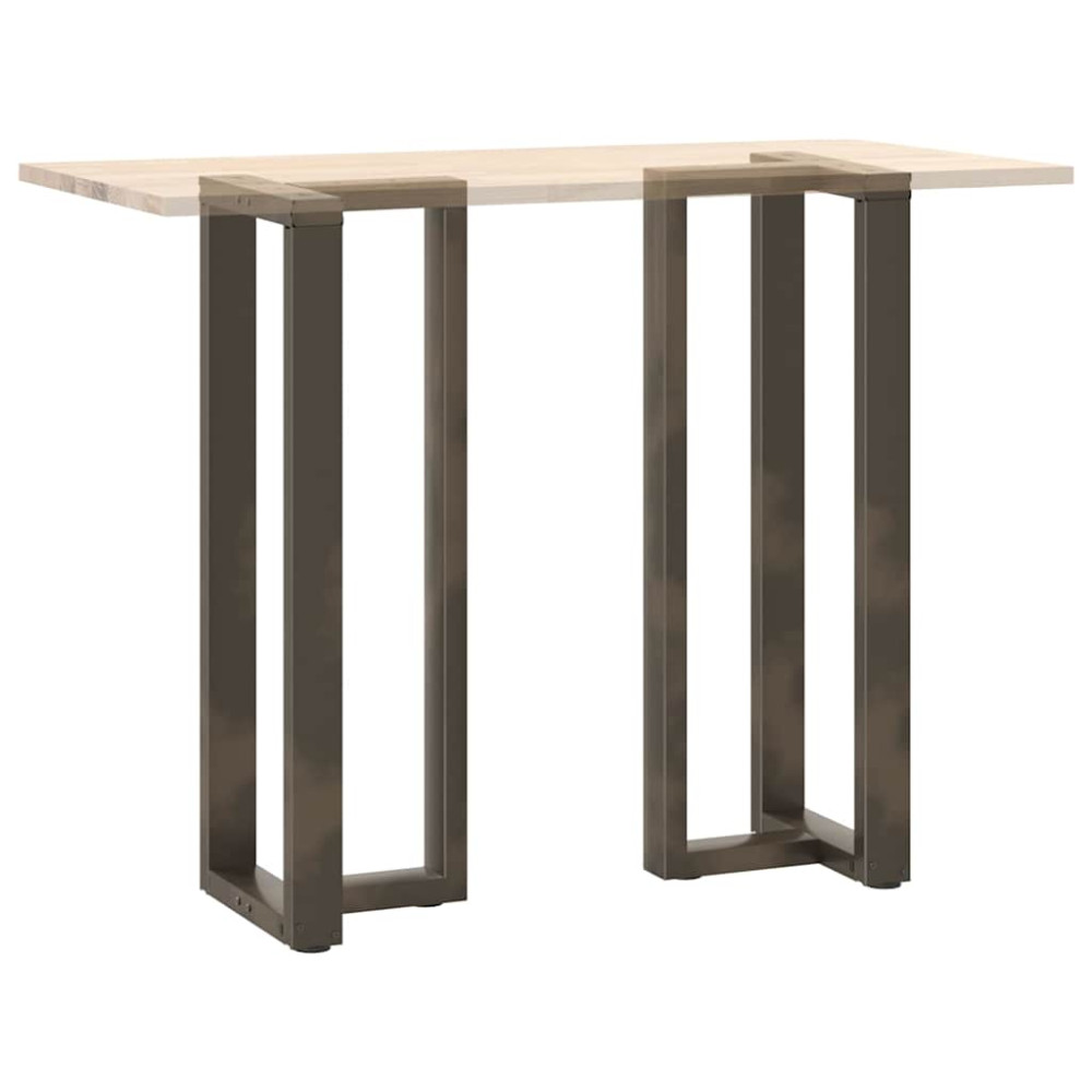 Produktbild för Barbordsben T-formade 2 st svarta 40x35x(110-111) cm stål