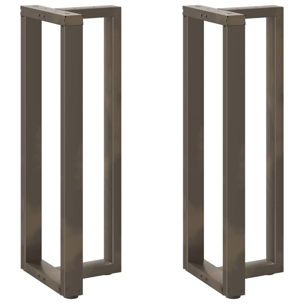 Produktbild för Barbordsben T-formade 2 st svarta 50x35x(110-111) cm stål
