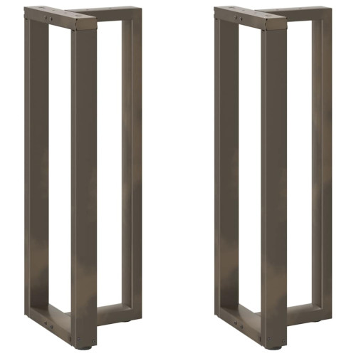 vidaXL Barbordsben T-formade 2 st svarta 50x35x(110-111) cm stål