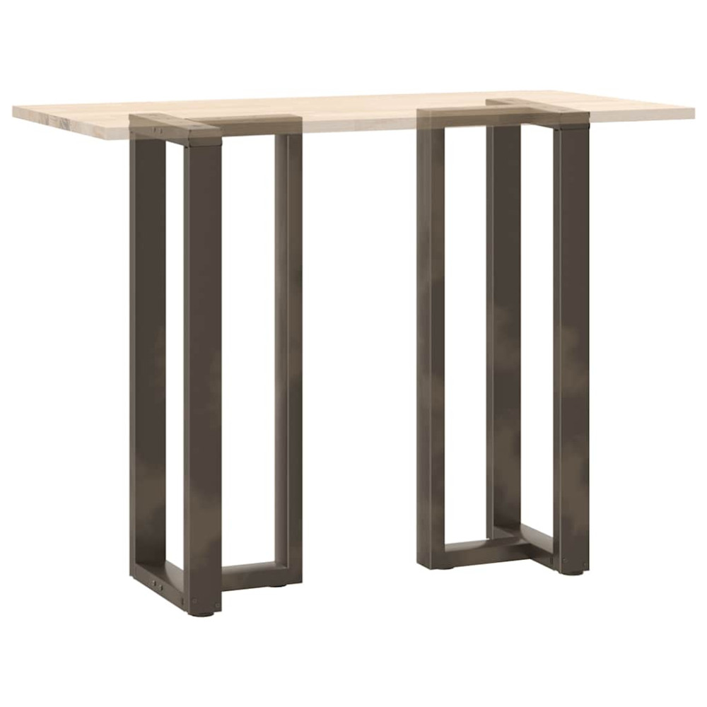 Produktbild för Barbordsben T-formade 2 st svarta 50x35x(110-111) cm stål