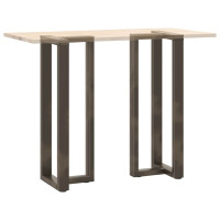 Produktbild för Barbordsben T-formade 2 st svarta 50x35x(110-111) cm stål