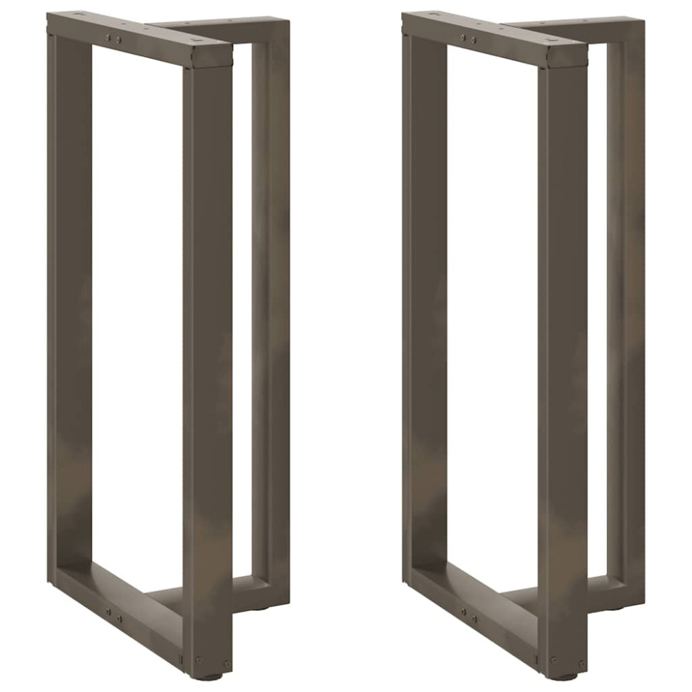 Produktbild för Barbordsben T-formade 2 st svarta 60x35x(110-111) cm stål