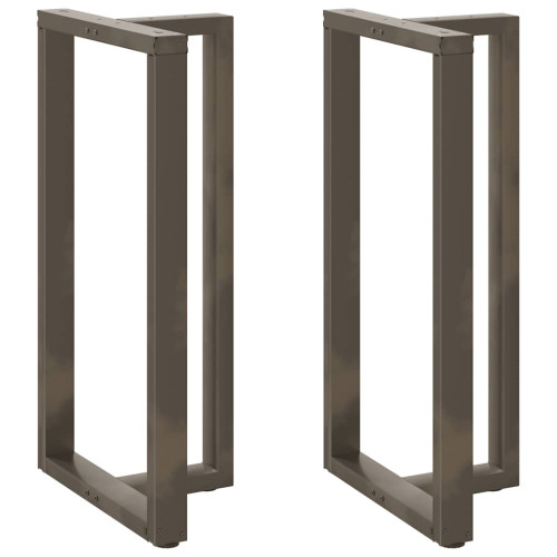 vidaXL Barbordsben T-formade 2 st svarta 60x35x(110-111) cm stål