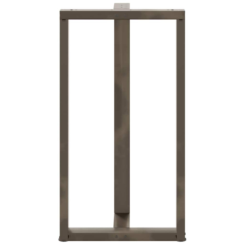 Produktbild för Barbordsben T-formade 2 st svarta 60x35x(110-111) cm stål