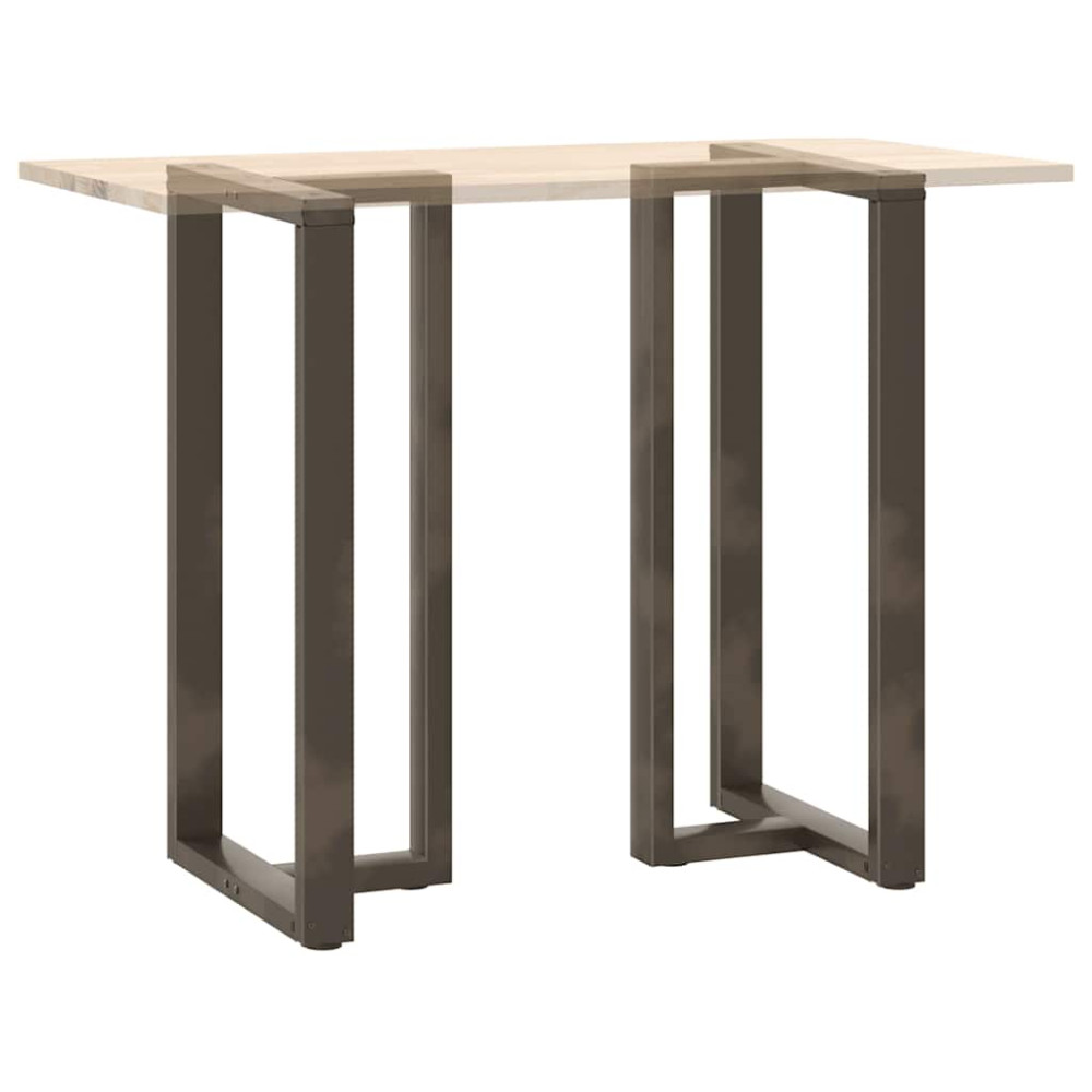 Produktbild för Barbordsben T-formade 2 st svarta 60x35x(110-111) cm stål