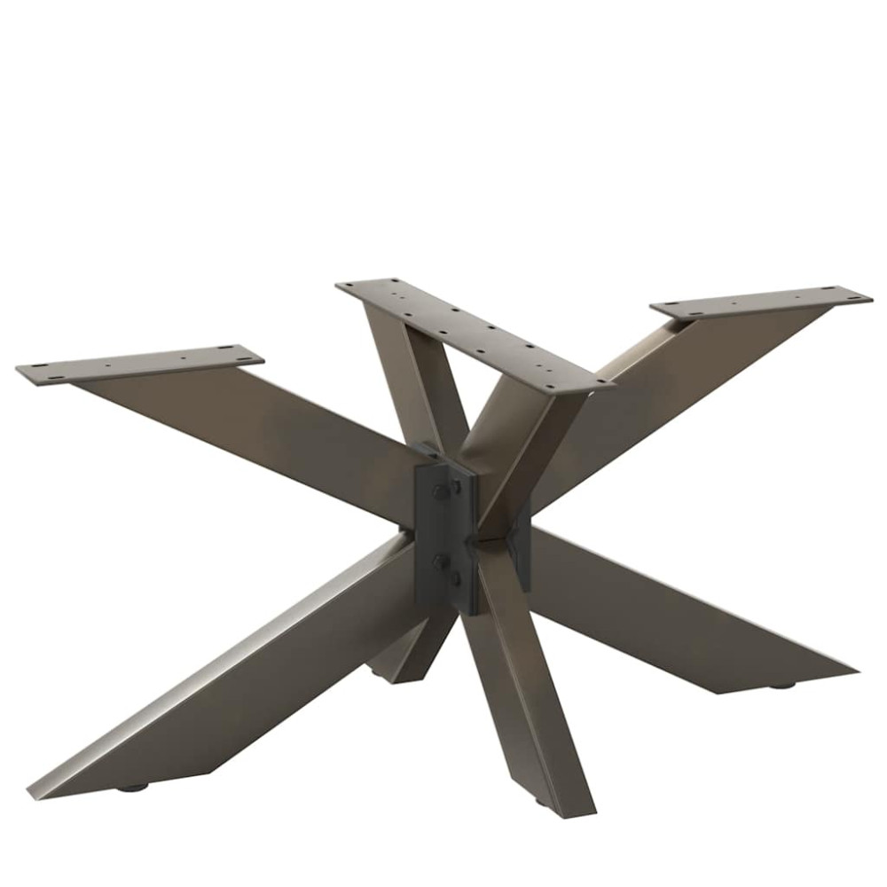 Produktbild för Soffbordsben spindelformad svart 98x58x(42-43) cm stål