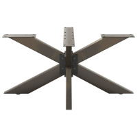 Produktbild för Soffbordsben spindelformad svart 98x58x(42-43) cm stål
