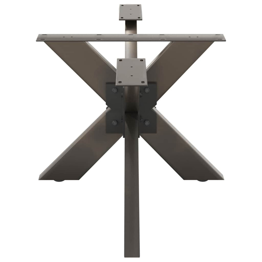 Produktbild för Soffbordsben spindelformad svart 98x58x(42-43) cm stål