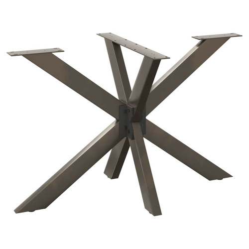 vidaXL Matbordsben spindelformad svart 120x68x(72-73) cm stål