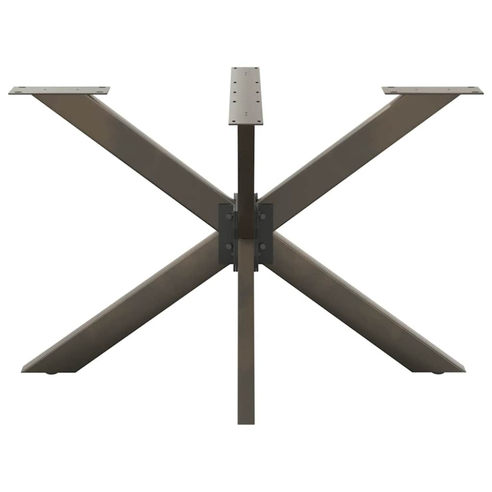 Produktbild för Matbordsben spindelformad svart 120x68x(72-73) cm stål