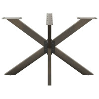 Produktbild för Matbordsben spindelformad svart 120x68x(72-73) cm stål