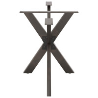 Produktbild för Matbordsben spindelformad svart 120x68x(72-73) cm stål