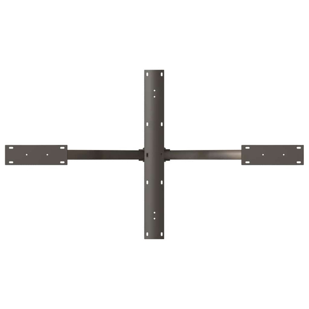 Produktbild för Matbordsben spindelformad svart 120x68x(72-73) cm stål