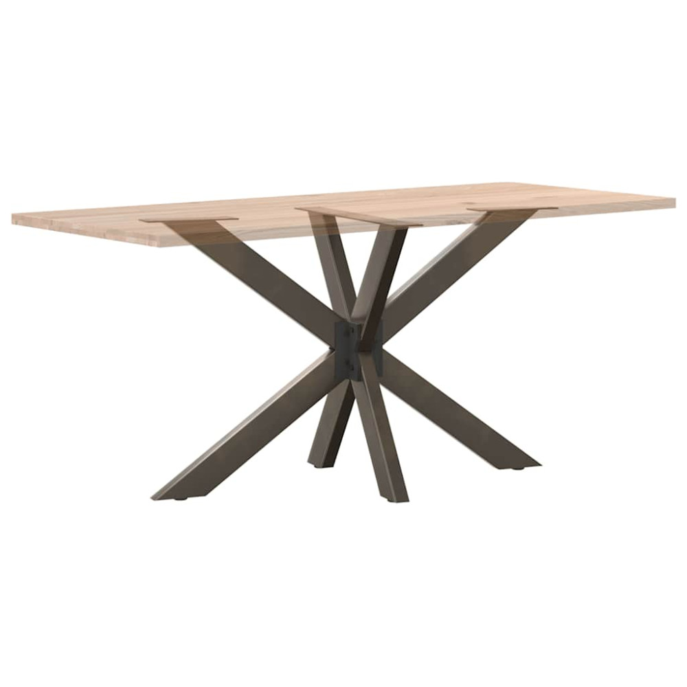 Produktbild för Matbordsben spindelformad svart 120x68x(72-73) cm stål