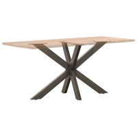 Produktbild för Matbordsben spindelformad svart 120x68x(72-73) cm stål