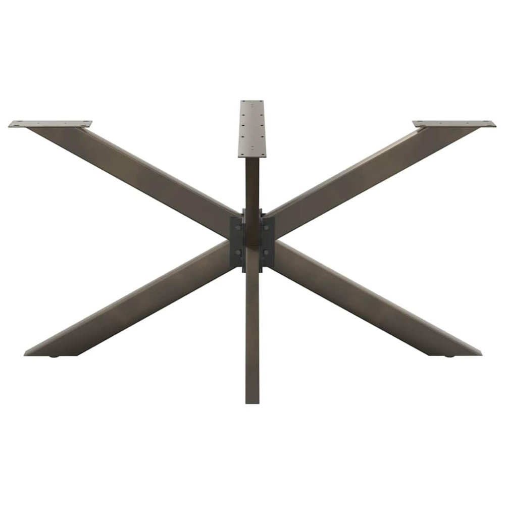 Produktbild för Matbordsben spindelformad svart 150x78x(72-73) cm stål