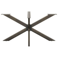 Produktbild för Matbordsben spindelformad svart 150x78x(72-73) cm stål