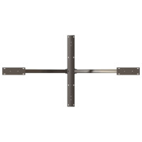Produktbild för Matbordsben spindelformad svart 150x78x(72-73) cm stål
